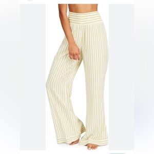 Billabong Striped wide leg high elastic waist soft flowing Daybreak Pants S/M